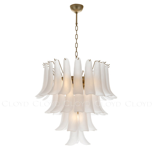 Люстра Cloyd AZORES-A C10 / Ø65 см - латунь светл. - белое матовое стекло (арт.11651) фото 2 Люстра Cloyd AZORES-A C10 / Ø65 см - латунь светл. - белое матовое стекло (арт.11651) фото 2