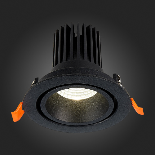 ST705.438.10 Св-к встр. Черный LED 1*10W 3000K 750Lm Ra>90 38° IP20 D102xH85 170-240V Встраиваемые светильники фото 5
