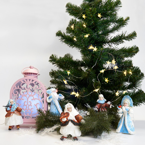 Гирлянда линейная Feron CL572 Звездочки , статичная,4,5м USB 2700K , прозрачный шнур фото 3