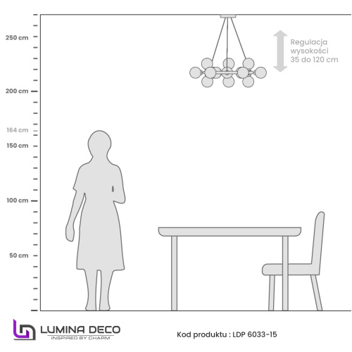 Подвесной светильник Lumina Deco Marsiada LDP 6033-25 FGD фото 8