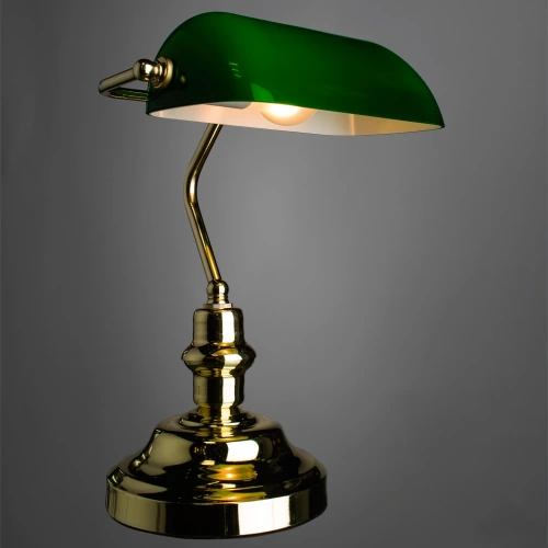 Кабинетная настольная лампа Arte Lamp BANKER A2491LT-1GO фото 2 Кабинетная настольная лампа Arte Lamp BANKER A2491LT-1GO фото 2