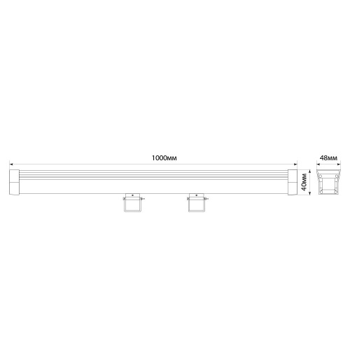 Светодиодный линейный прожектор для подсветки стен с DMX Feron LL-892 36W RGB DC24V IP65 фото 7