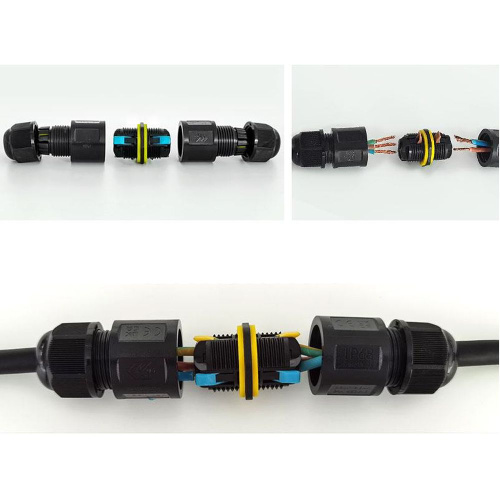 Соединитель-коннектор 3-контактный LD545  с рычажной клеммой, с пружинным контактом, водонепроницаемый, черный фото 2