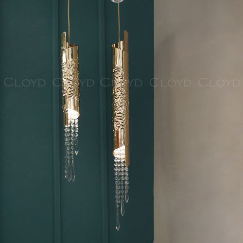 Подвесной светильник Cloyd EFIALT P1 / выс. 86 см - золото (арт.11523) фото 2