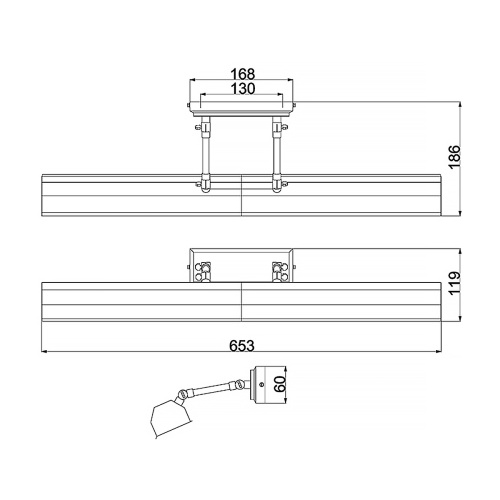 Светильник для картин CHAWTON-PLL-PN Elstead, арт. CHAWTON-PLL-PN фото 7