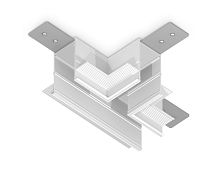 Коннектор Т-образный для встраиваемого шинопровода под ГКЛ 12.5мм Magnetic 25 220В белый