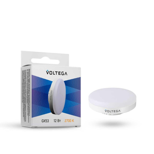 Лампа светодиодная Voltega GX53 12W 2700K матовая 7233 Лампа светодиодная Voltega GX53 12W 2700K матовая 7233