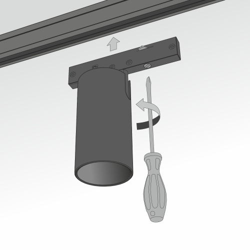 Mini Magnetic Трековый светильник 3W 3000K черный 85200/01 фото 5