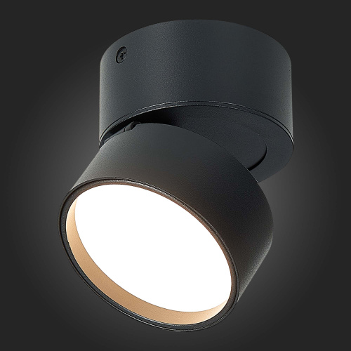 ST651.432.09 Светильник потолочный поворотный Черный LED 1*9W 3000K 720Lm Ra>90 120° IP20 D85xH87 17 Накладные светильники фото 2