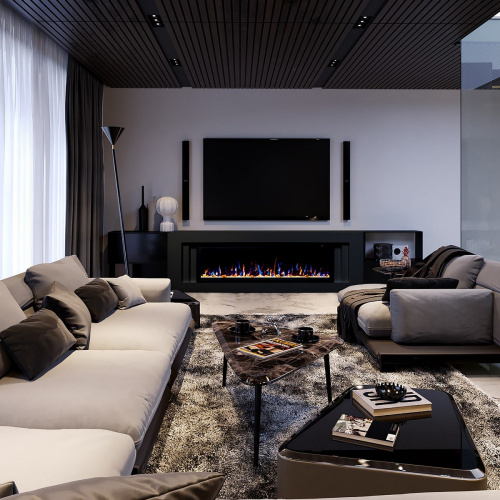 Электрокамин RealFlame Stockholm 60 BLM черный с очагом Saphir 60 фото 6