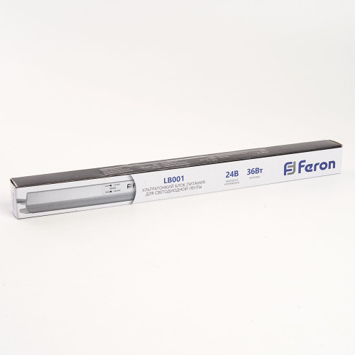 Трансформатор электронный для светодиодной ленты 36W 24V ( ультратонкий драйвер), LB001 фото 6