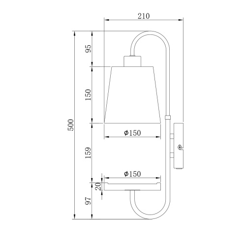 Настенный светильник Escada 582/1A E14*40W Black/Brass/Wood фото 7 Настенный светильник Escada 582/1A E14*40W Black/Brass/Wood фото 7