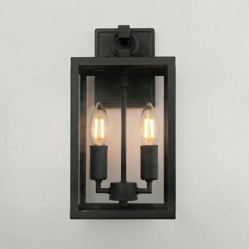 Уличный настенный светильник Candle D 35150/D черный фото 2 Уличный настенный светильник Candle D 35150/D черный фото 2