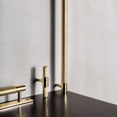 Ручка-скоба Pull Bar Cross Brass фото 4