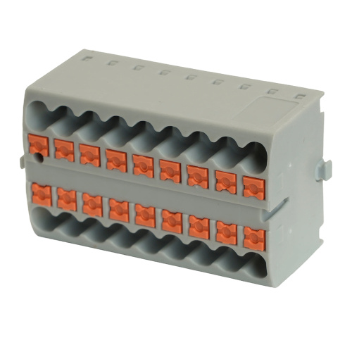 Зажим блочный (групп) для распред.тока нагрузки push-in на 18 точек, сеч 2,5 мм2, 450V, 24А,серый LD580 PTFIX 18/25 фото 2
