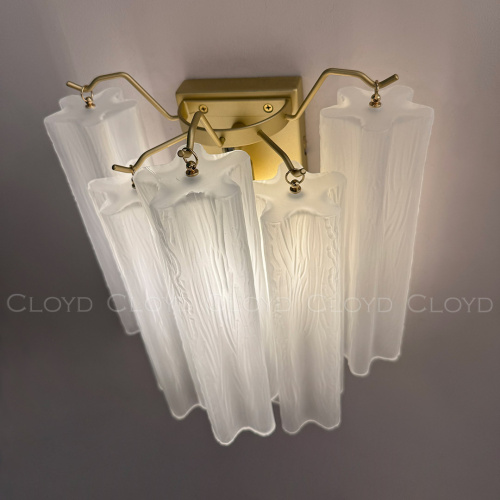 Бра Cloyd ANNO-C W1 / выс. 29 см - латунь светл. - белое матовое стекло (арт.20468) фото 4