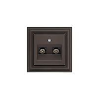 ТВ-розетка TV/SAT Liregus Retro коричневый омбре 29-033