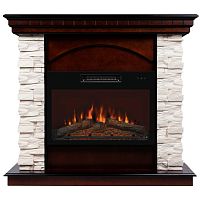 Каминокомплект ELFORD/РАЛЬФ Античный дуб с очагом Электроочаг KENDAL/КЕНДАЛ 24