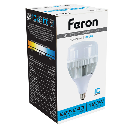 Лампа светодиодная Feron LB-65 E27-E40 120W 175-265V 6400K фото 8