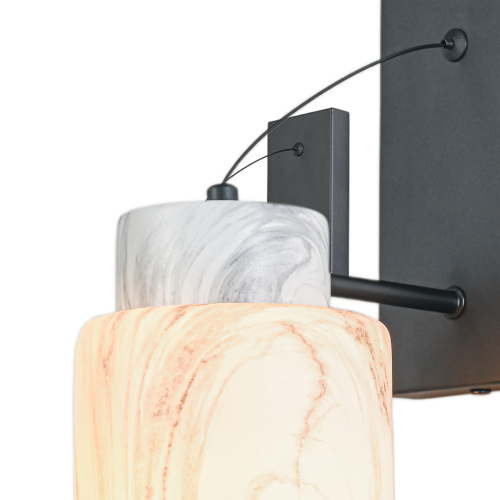 Настенный светильник Escada 1173/1A E27*60W Black/Marble white фото 3 Настенный светильник Escada 1173/1A E27*60W Black/Marble white фото 3