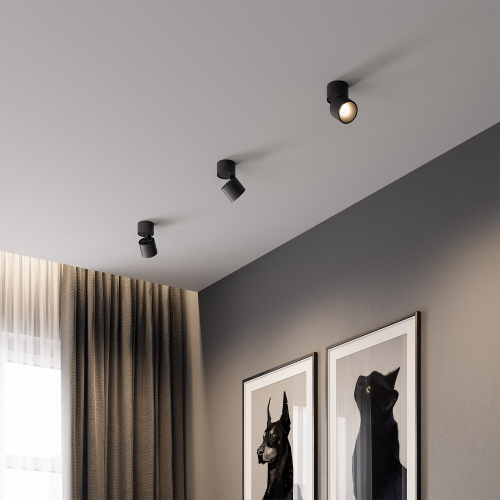 Светильник потолочный поворотный светодиодный Rolly 9W 3000K черный 25112/LED фото 2
