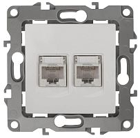 Розетка информационная 2XRJ45 ЭРА 12 12-3108-01 Б0014729