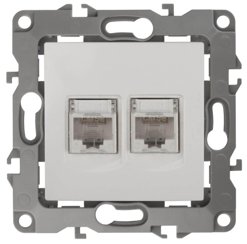 Розетка информационная 2XRJ45 ЭРА 12 12-3108-01 Б0014729 Розетка информационная 2XRJ45 ЭРА 12 12-3108-01 Б0014729