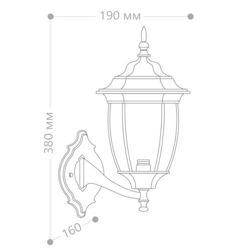 Светильник садово-парковый Feron PL6301 шестигранный на стену вверх 60W E27 230V, черное золото фото 6