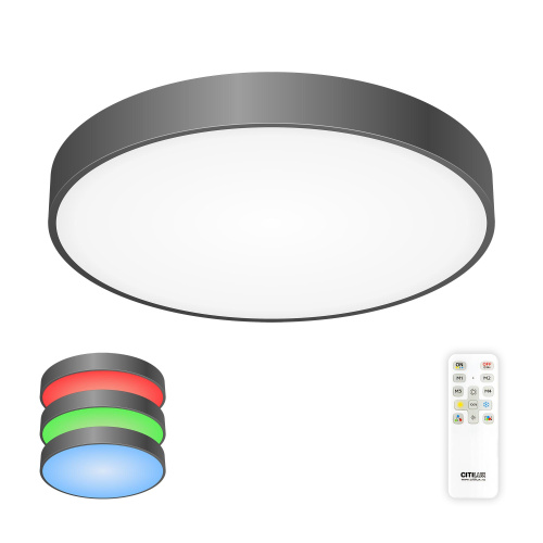 Citilux Купер CL72495G1 LED RGB Светильник с пультом Чёрный Citilux Купер CL72495G1 LED RGB Светильник с пультом Чёрный