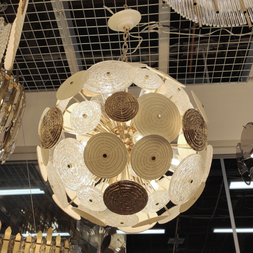 Люстра Cloyd SOLAR C12 / Ø50 см - бел.керамика - золото (арт.10660) фото 4