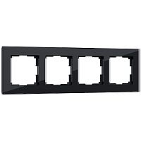 Рамка из стекла на 4 поста Favorit черный W0041108