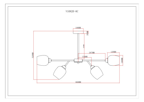 Люстра потолочная Moderli V10820-6C Cassy фото 6