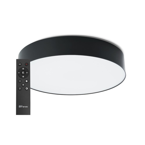 Светодиодный управляемый светильник Feron AL6200 “Simple matte” тарелка 60W 3000К-6500K черный фото 5