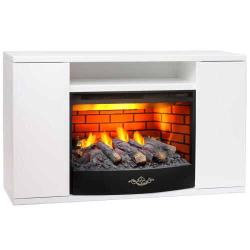 Электрокамин RealFlame Brooklyn 25,5 WT белый с очагом 3D Firestar 25,5 фото 2 Электрокамин RealFlame Brooklyn 25,5 WT белый с очагом 3D Firestar 25,5 фото 2