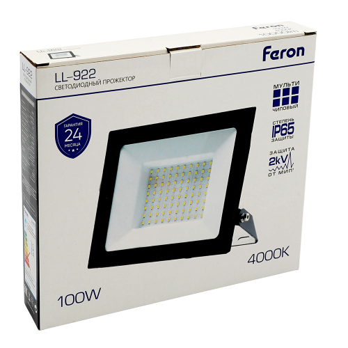Светодиодный прожектор Feron LL-922 IP65 100W 4000K фото 6