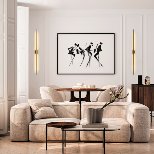 Бра Cloyd LINEAS-B W1 / выс. 100 см- 3000K - латунь (арт.20857) Бра Cloyd LINEAS-B W1 / выс. 100 см- 3000K - латунь (арт.20857)