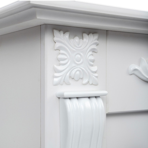 Электрокамин RealFlame Dominica DN белый матовый с очагом Majestic Lux Black фото 4