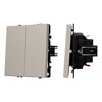 Механизм выключателя двухклавишный проходной SWT-NOBE-MKP2-SFPL-CA (230V, 10A) Arlight 059422