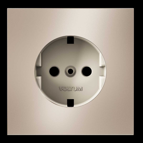 Накладка для розетки с заземлением, S70 Metal (платина) Voltum VLSM000610 фото 4 Накладка для розетки с заземлением, S70 Metal (платина) Voltum VLSM000610 фото 4