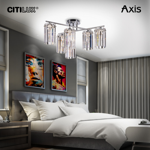 Citilux AXIS CL313261 Люстра хрустальная потолочная Хром фото 16 Citilux AXIS CL313261 Люстра хрустальная потолочная Хром фото 16