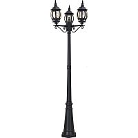 Светильник садово-парковый Feron 8115/PL8115 столб 3*100W E27 230V, черный
