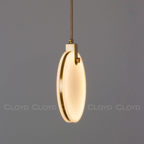 Подвесной светильник Cloyd BOSFOR-A P1 / Ø20 см - алебастр - латунь (арт.11163) фото 5