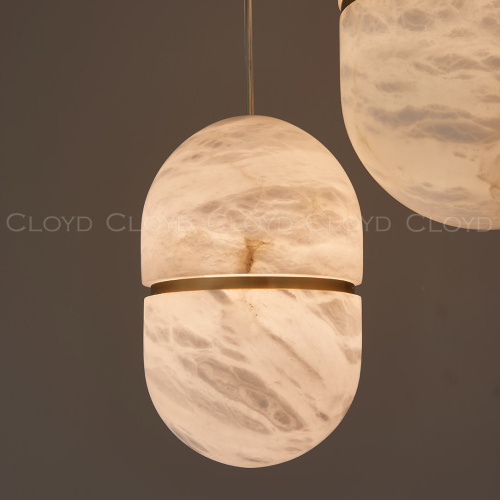 Подвесной светильник Cloyd DILEMMA-B P1 / Ø14 см - алебастр - латунь (арт.12348) фото 4