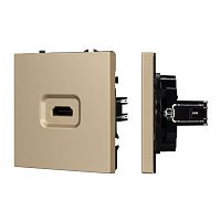 Механизм HDMI розетки SCT-NOBE-MHD1-SFPL-GD Arlight 061843