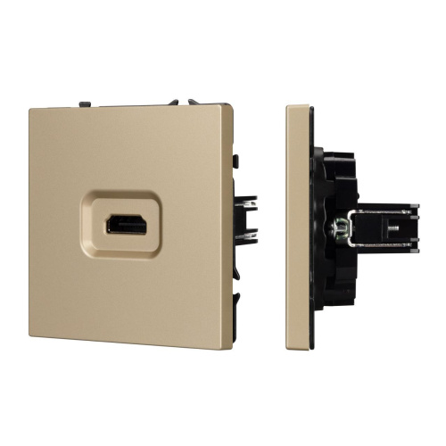 Механизм HDMI розетки SCT-NOBE-MHD1-SFPL-GD Arlight 061843 Механизм HDMI розетки SCT-NOBE-MHD1-SFPL-GD Arlight 061843