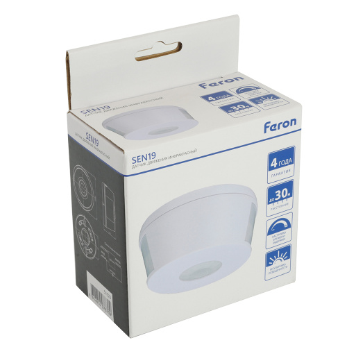 Датчик движения 2000W 30m 120° 360°(верт.) белый SEN19 фото 8 Датчик движения 2000W 30m 120° 360°(верт.) белый SEN19 фото 8