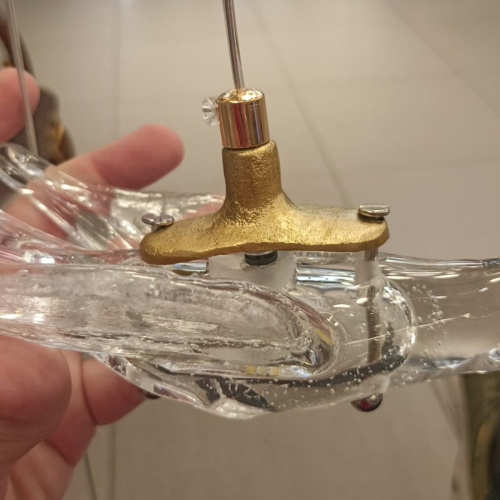 Подвесной светильник 12966-1P clear/gold фото 2