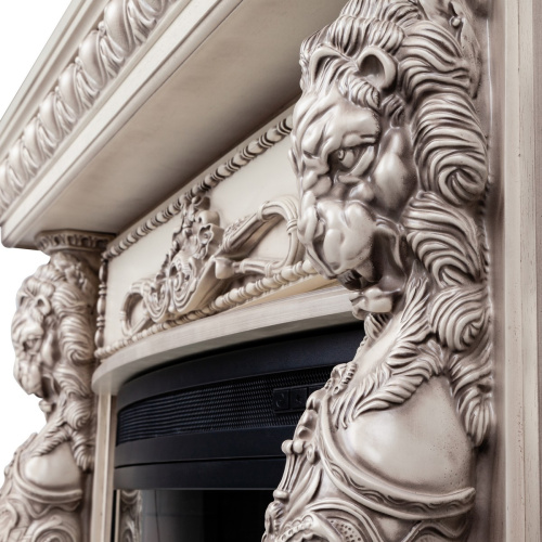 Каминокомплект ROMANO/ЛИОН Бежевый дуб с серой патиной с очагом Электроочаг EPSILON/ЭПСИЛОН 33 фото 5