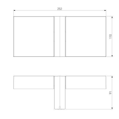 Уличный настенный поворотный светильник Twin 3000K черный 35170/D черный фото 2