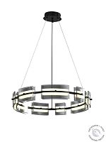 Люстра подвесная черная LED 36Вт D60см Zortes LOFT ZRS.1802.60